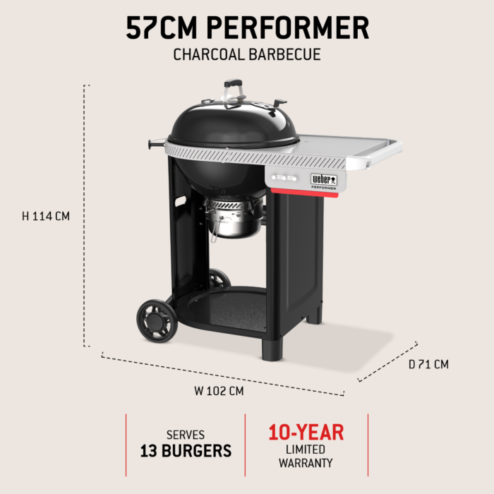 Weber Performer Charcoal BBQ 57cm 2026 | Free UK Delivery